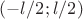 $(-l/2;l/2)$