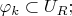 \varphi_k \subset U_R;