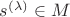 $s^{(\lambda)} \in M$
