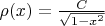 $\rho(x)=\frac{C}{\sqrt{1-x^2}}$