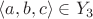 $\langle a,b,c \rangle \in Y_3$