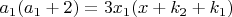 $a_1(a_1+2)= 3x_1(x+k_2+k_1)$