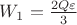 $W_{1}=\frac{2Q\varepsilon }{3}$
