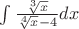 $\int \frac {\sqrt[3]{x}} {\sqrt[4]{x}-4} dx$
