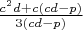$\frac{c^2d+c(cd-p)}{3(cd-p)}$
