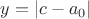 $y = |c - a_0|$