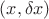 $(x,\delta x)$