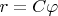 $r = C\varphi$