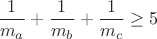 $$\frac{1}{m_a}+\frac{1}{m_b}+\frac{1}{m_c}\geq5$$