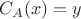 $C_A(x) = y$