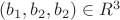 $(b_1, b_2, b_2)\in R^3$