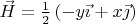 $\vec H=\frac 12\left(-y\vec\imath+x\vec\jmath\right)$