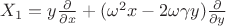 $X_1=y\frac{\partial}{\partial{x}}+({\omega}^2{x}-2\omega\gamma{y})\frac{\partial}{\partial{y}}$