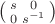 $\bigl(\begin{smallmatrix} s & 0 \\ 0 & s^{-1} \end{smallmatrix}\bigr)$