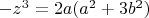 $-z^3=2a(a^2+3b^2)$