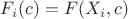 $F_i(c) = F(X_i, c)$