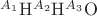 ${}^{A_1}\mathrm H{}^{A_2}\mathrm H{}^{A_3}\mathrm O$ ${}^{A_1}\mathrm H{}^{A_2}\mathrm H{}^{A_3}\mathrm O$