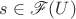 $s\in\mathscr{F}(U)$