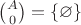 $\binom{A}{0}=\{\varnothing\}$