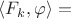 $\langle F_{k},\varphi \rangle =$