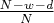 $\frac{N-w-d}{N}$