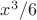 $x^3/6$