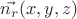 $\vec{n_r}(x,y,z)$