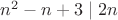 $n^2-n+3\mid 2n$