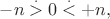 $-n\stackrel{.}{>}0\stackrel{.}{<}+n,$