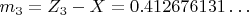 $  m_3 =Z_3-X=0.412676131&hellip; $