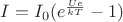 $I = I_0(e^{\frac{Ue}{kT}}-1)$