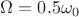 $\Omega=0.5\omega_0$