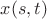 $x(s,t)$ $x(s,t)$