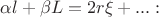 $\alpha l + \beta L=2r\xi+... :$