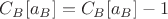 $C_B[a_B] = C_B[a_B] - 1$
