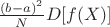 ${(b-a)^2\over N}D[f(X)]$