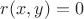 $r(x,y) = 0$