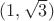 $(1, \sqrt 3)$