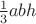 ${1\over3}abh$