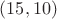$(15,10)$
