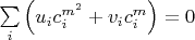 $\sum\limits_i\left(u_i c_i^{m^2}+v_i c_i^{m}\right)=0$