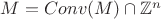 $M=Conv(M)\cap\mathbb Z^n$
