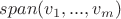$span(v_1,...,v_m)$