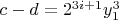 $c-d =2^{3i +1 }y_1^3$