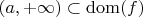 $(a,+\infty)\subset \mathrm{dom}(f)$