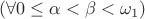 $(\forall 0\leq\alpha<\beta<\omega_1)$