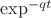 \exp^{-qt}