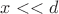 $ x<<d$