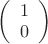$\[\left( {\begin{array}{*{20}{c}}
1\\
0
\end{array}} \right)\]$