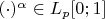 $(\cdot)^\alpha\in L_p[0;1]$